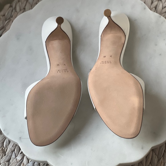 NEW GUCCI w/COA Mirabelle Mid Heel Slides Size 9 - Picture 13 of 17